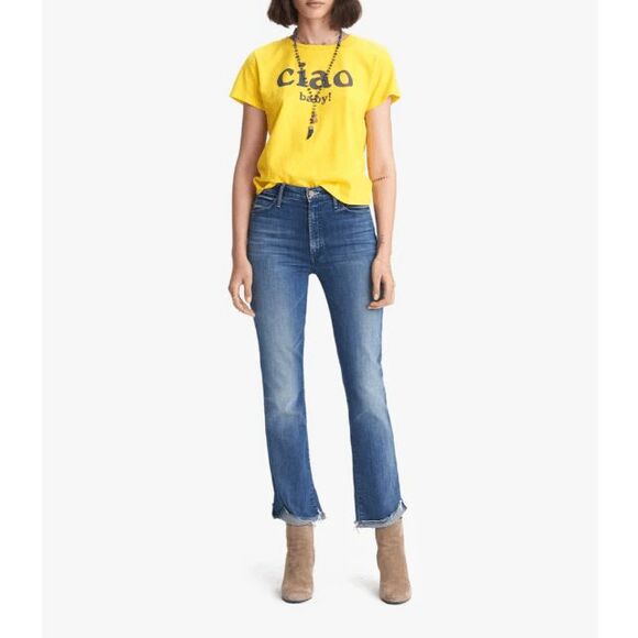 Mother Jeans High Waisted Rascal Ankle Slit Flip Double Shot Espresso Size 27 - Picture 1 of 16